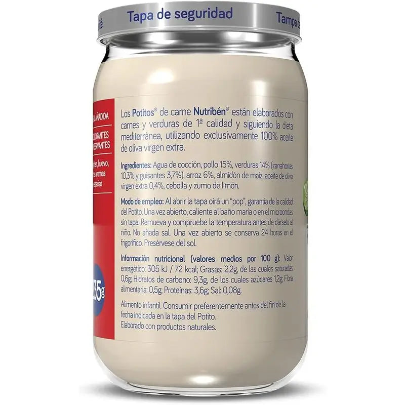 Nutriben Potito Poulet Pois et Carotte 235g