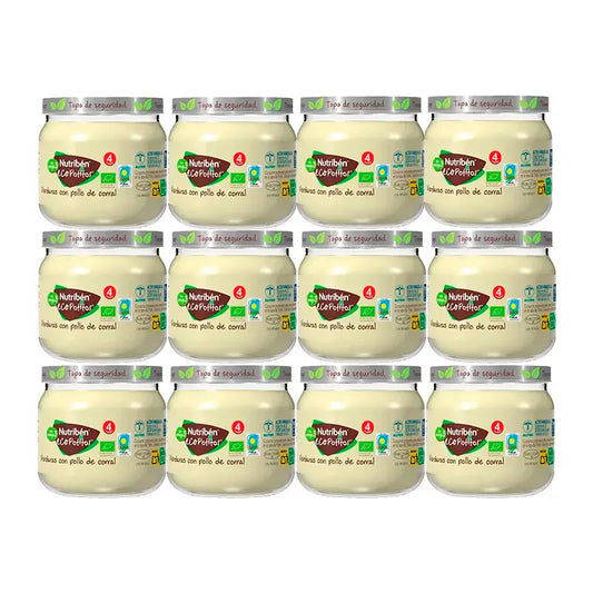Nutriben Potito Eco Home Viande Légumes Poulet , 12 x 120 grammes
