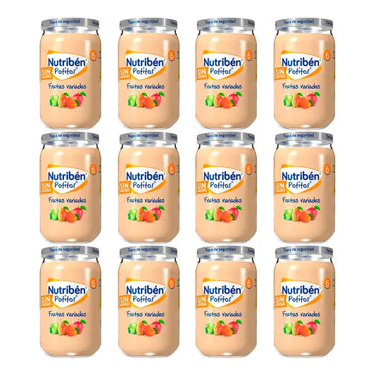 Nutriben Potito Fruits assortis, 12 x 235 grammes