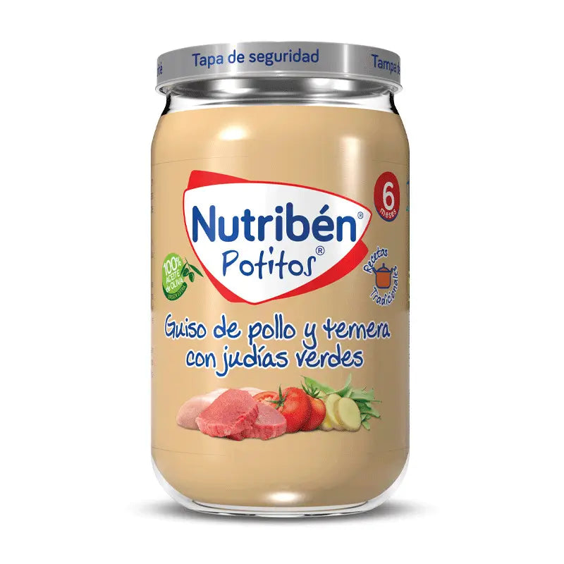 Nutribén Potito Chicken and Beef Stew with Green Beans, 235g