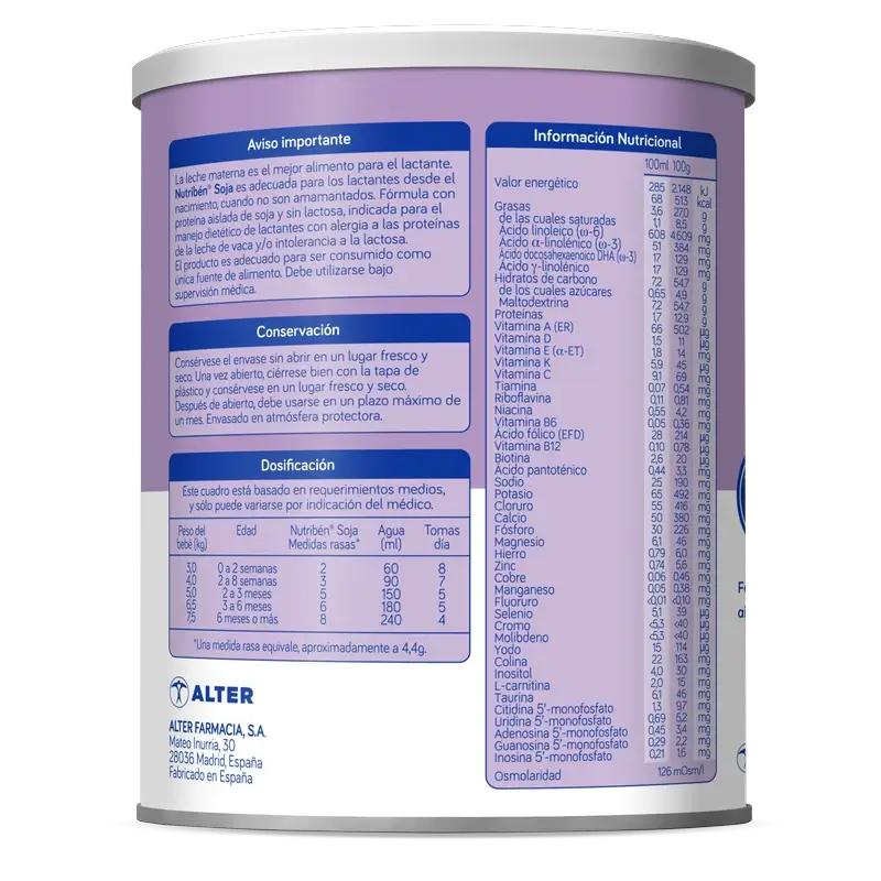 Lait hydrolysé de soja Nutribén 400g