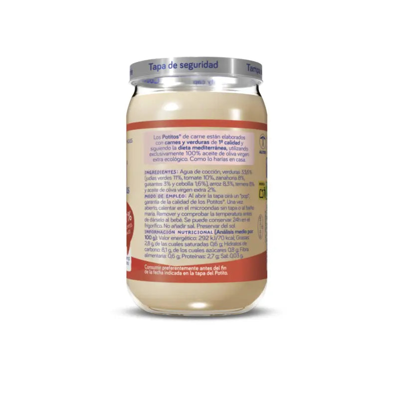 Nutribén Potito Boeuf avec haricots verts et carottes, 235 g
