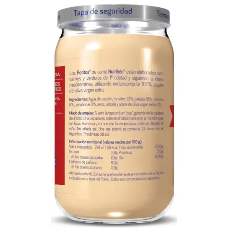 Nutriben Beef Potito Pommes de terre et carottes 235 g