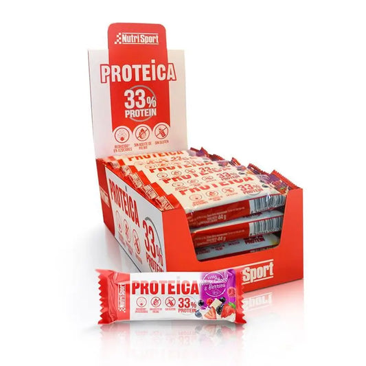 Nutrisport Protein Bar White Choco-Red Berries Boîte de 24 unités