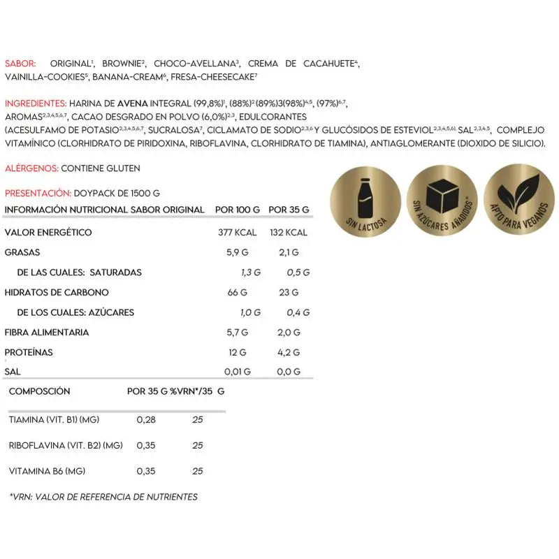 Nutrisport Foodieat Oat Pro Avoine Original 1,5Kg.