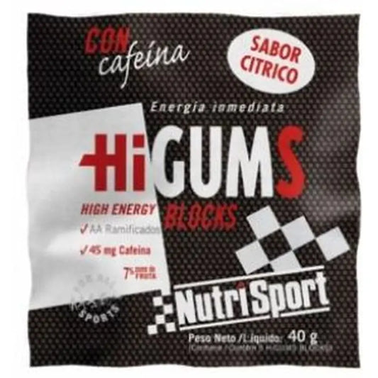 Nutrisport Higums Citrus Flavour With Caffeine Display 20Bag