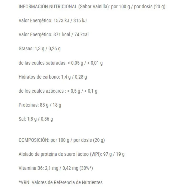 Nutrisport Iso Whey Zero Zero Vanilla , 1 kg