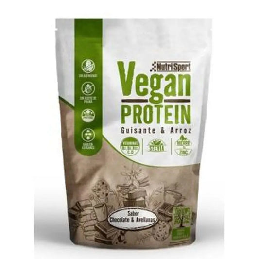Nutrisport Vegan Protein Chocolate-Hazelnut 468Gr Bag
