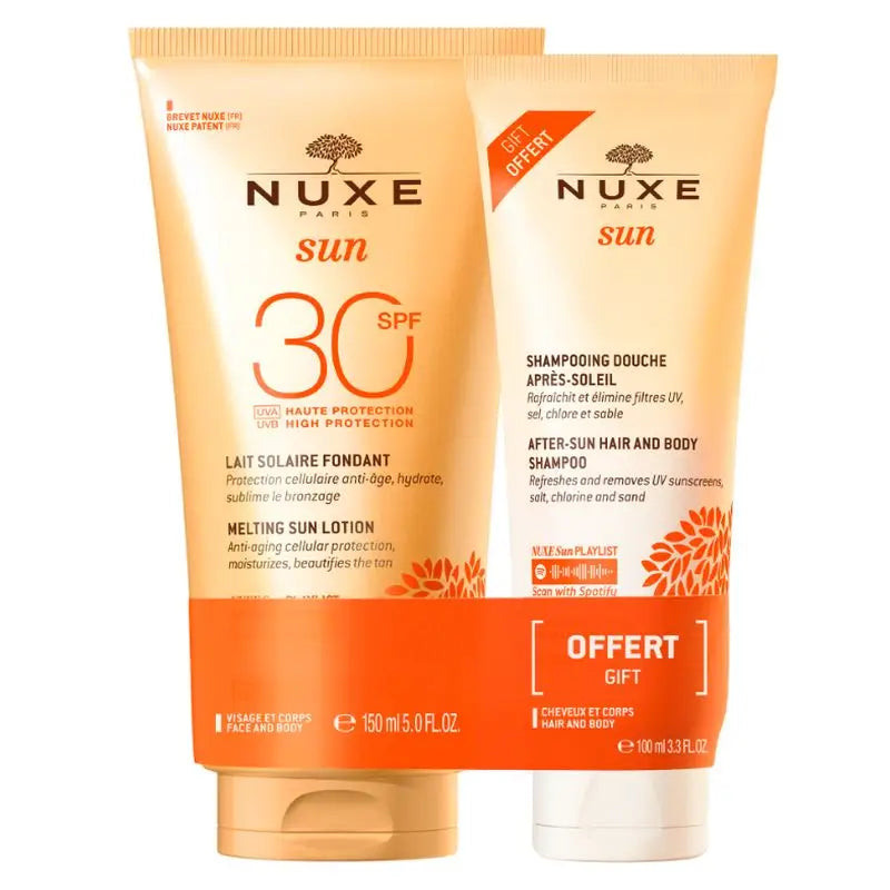 Nuxe Duo Sunscreen Milk Spf30 & After Sun Shampoo & Shower Gel