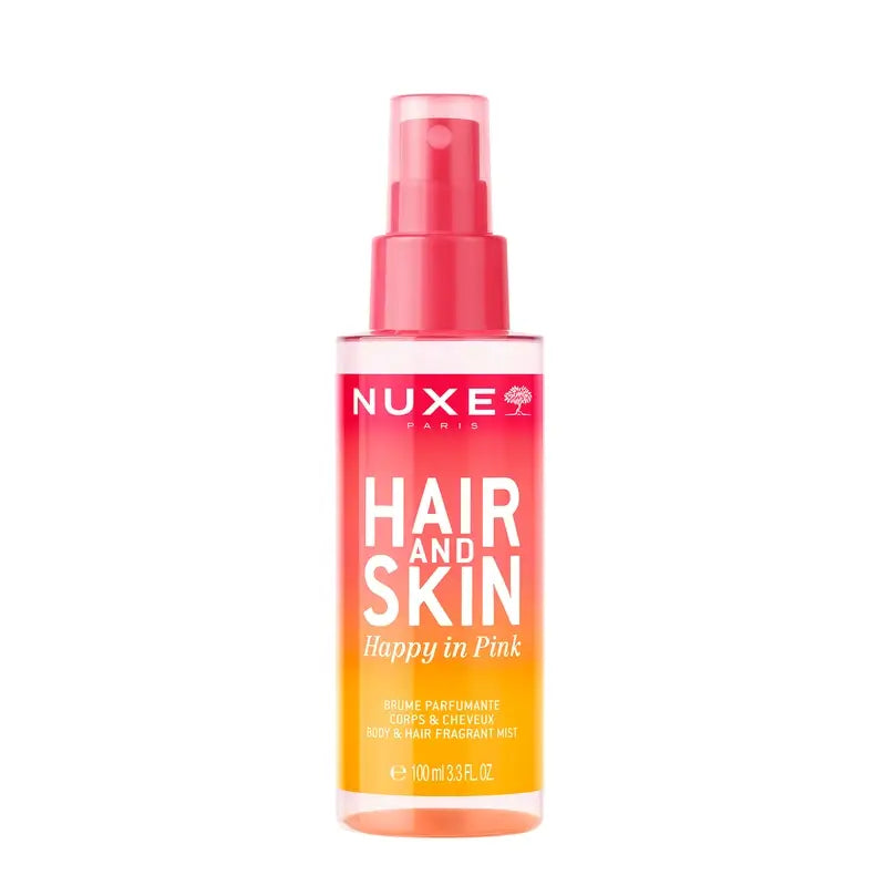 Nuxe Hair & Skin Happy In Pink Brume parfumée pour le corps et les cheveux, 100 ml