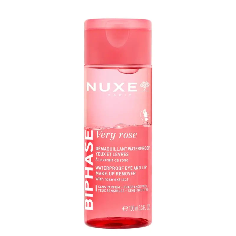 Nuxe Merveillance Lift Very Rose Démaquillant imperméable pour les yeux et les lèvres, 100 ml