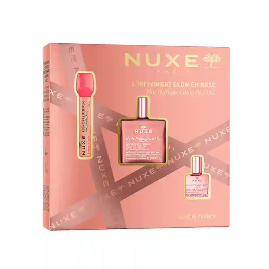 Nuxe Multi-Gammes Eclat Infini Rose Sérum Lèvres Very Rose + Huile Prod Floral Or + Coffret Huile Prod Floral