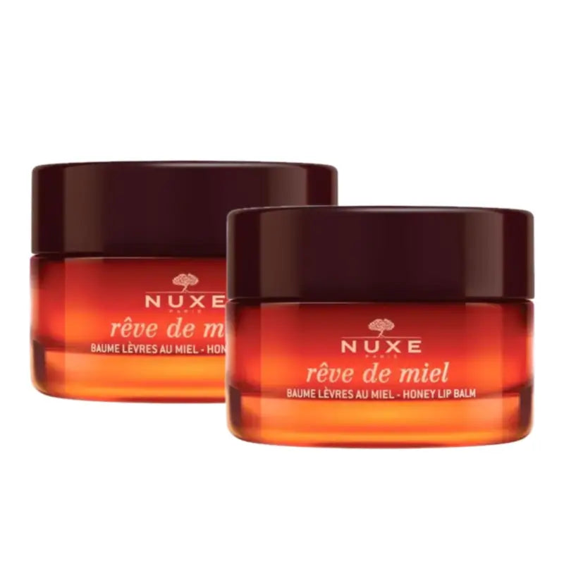 Nuxe Rêve de Miel Baume à lèvres au miel ultra-nourrissant et réparateur, lot de 2 x 15 ml