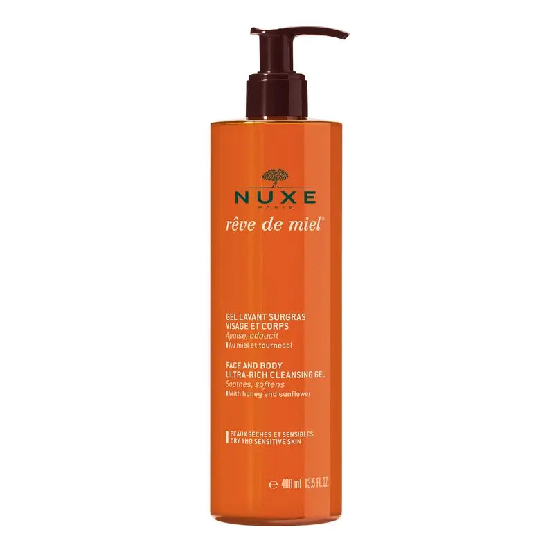 Nuxe Rêve de Miel Gel nettoyant visage et corps 400 ml