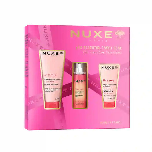 Nuxe Very Rose Gift Box Very Rose Gel nettoyant + Crème pour les mains + Eau de toilette parfumée