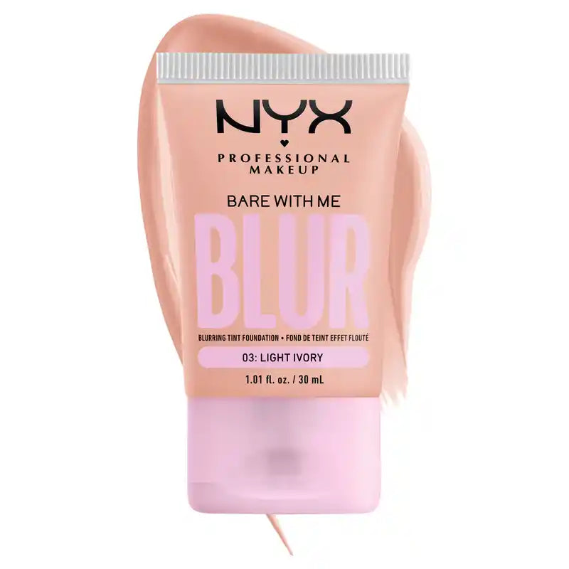 Nyx Bare With Me Blur Skin Tint, Fond de teint flou, fini mat, teinte ivoire clair, 30 ml