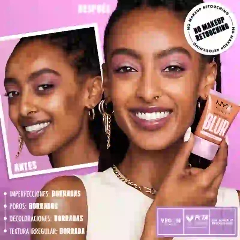 Nyx Bare With Me Blur Skin Tint, Fond de teint flou, mat, Shade Rich 21 , 30 ml