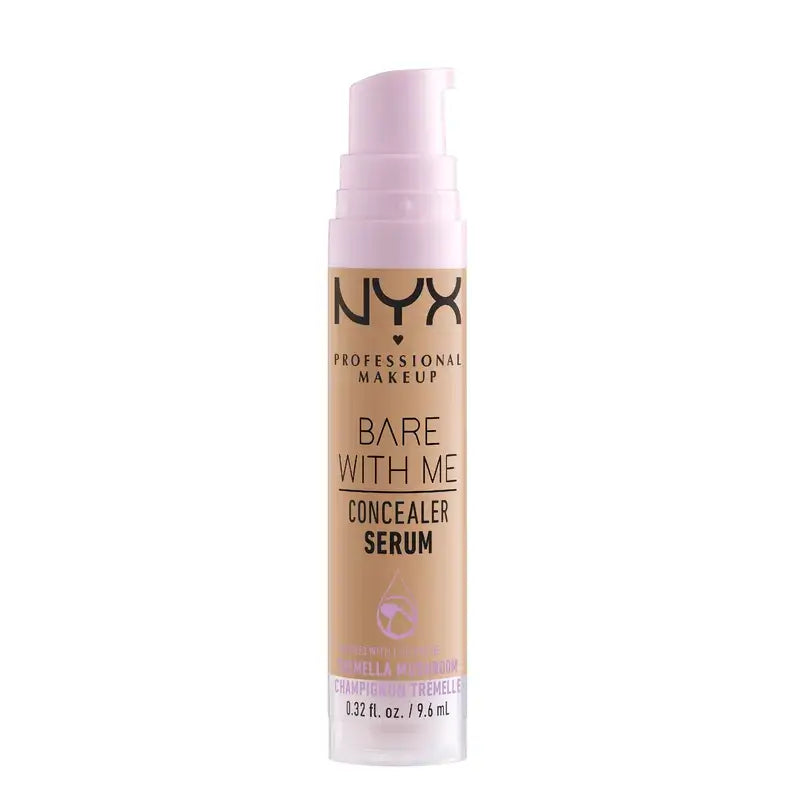 Nyx Bare With Me Sérum Correcteur de Teint, Teinte Moyenne. Formule végétalienne. Disponible en 12 teintes. Couleur : noir, 9,6 ml