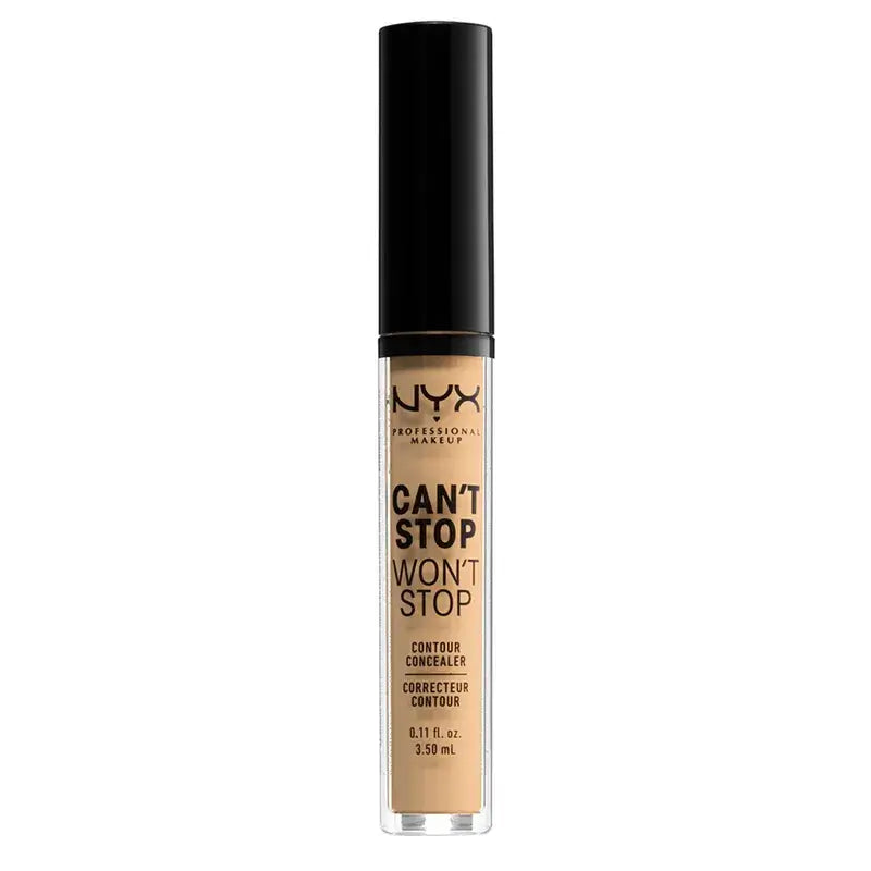 Nyx Noncomedogenic Long Lasting Concealer Can'T Stop Won'T Stop Shade 8 True Beige For Medium Light Skin , 3,5 ml