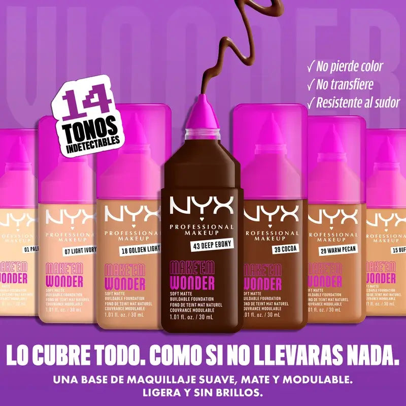 Nyx Cosmetics Make Em Wonder Fdt Cappuccino, 30 ml