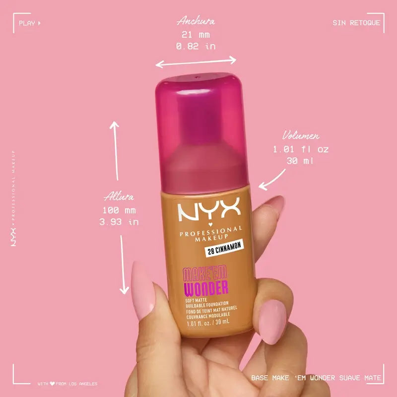 Nyx Cosmetics Make Em Wonder Fdt Light, 30 ml