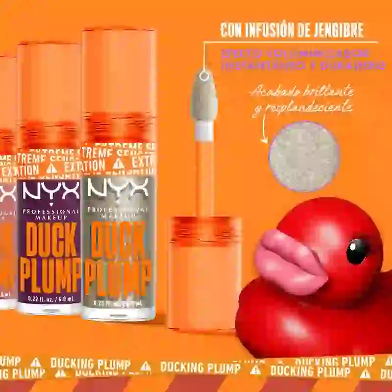Nyx Duck Plump High Pigment Lip Gloss Volumising Gloss Glitter Brown 21 , 7 ml