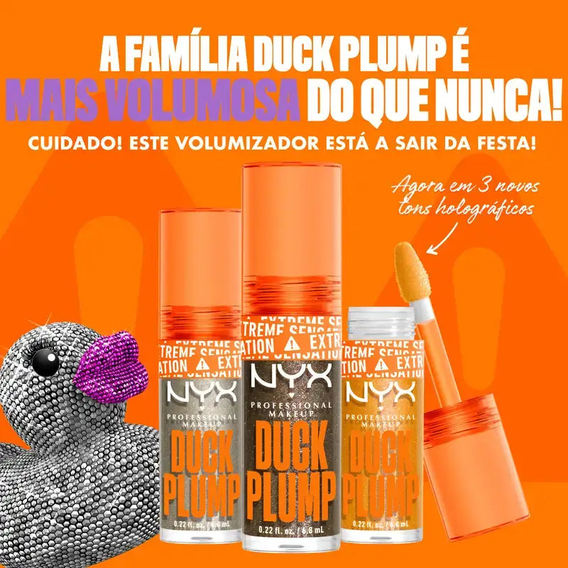 Nyx Duck Plump High Pigment Lip Gloss Volumising Gloss Glitter Silver 20 , 7 ml