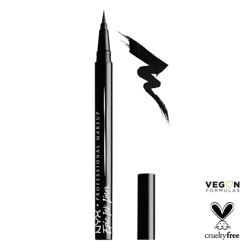 Nyx Eyeliner Waterproof Epic Ink Liner, pointe pinceau, Waterproof , 1 ml