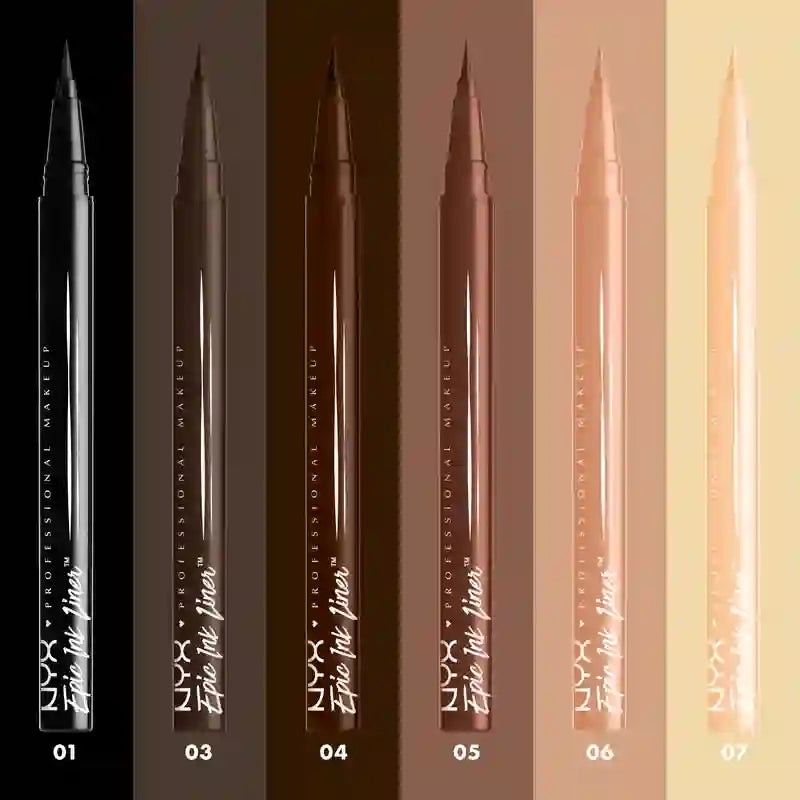 Nyx Eyeliner Waterproof Epic Ink Liner, pointe pinceau, Waterproof , 1 ml