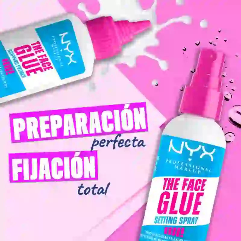 Nyx Face Glue Setting Spray, Spray Fixant Résistant Longue Durée, 60 ml