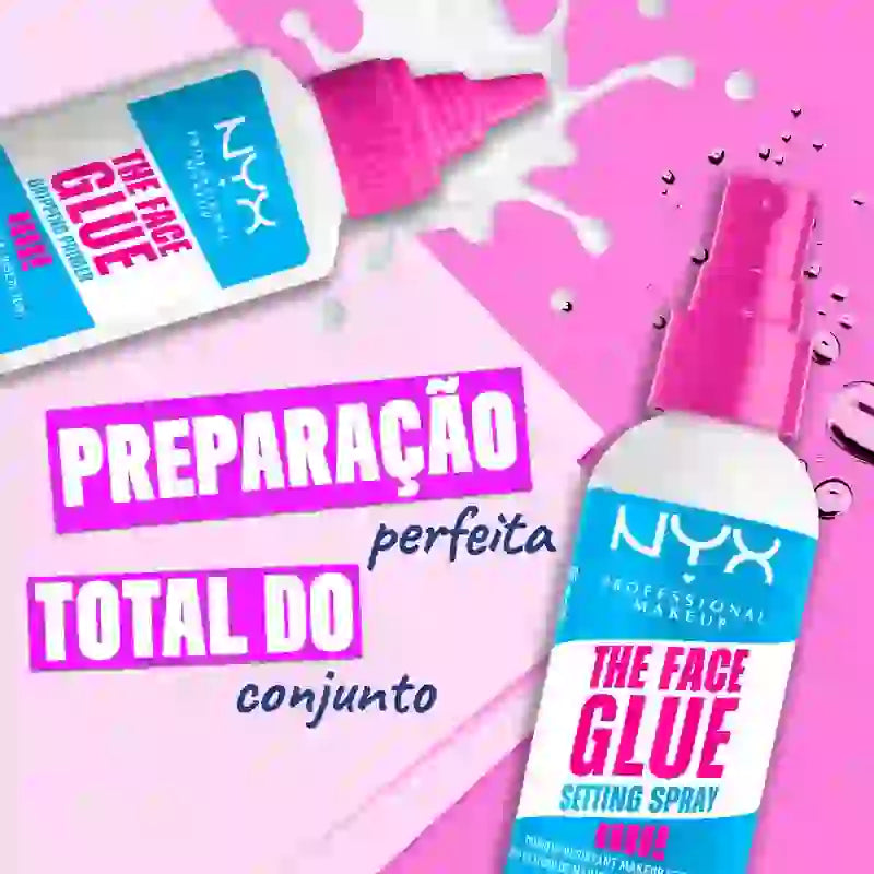 Nyx Face Glue Setting Spray, Spray Fixant Résistant Longue Durée, 60 ml