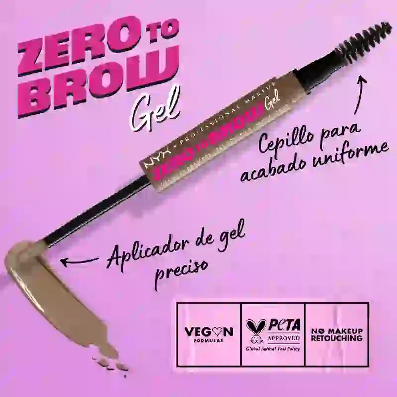 Nyx Long Lasting Brow Filler Gel Zero To Brow. Teinte Espresso. 1 pièce