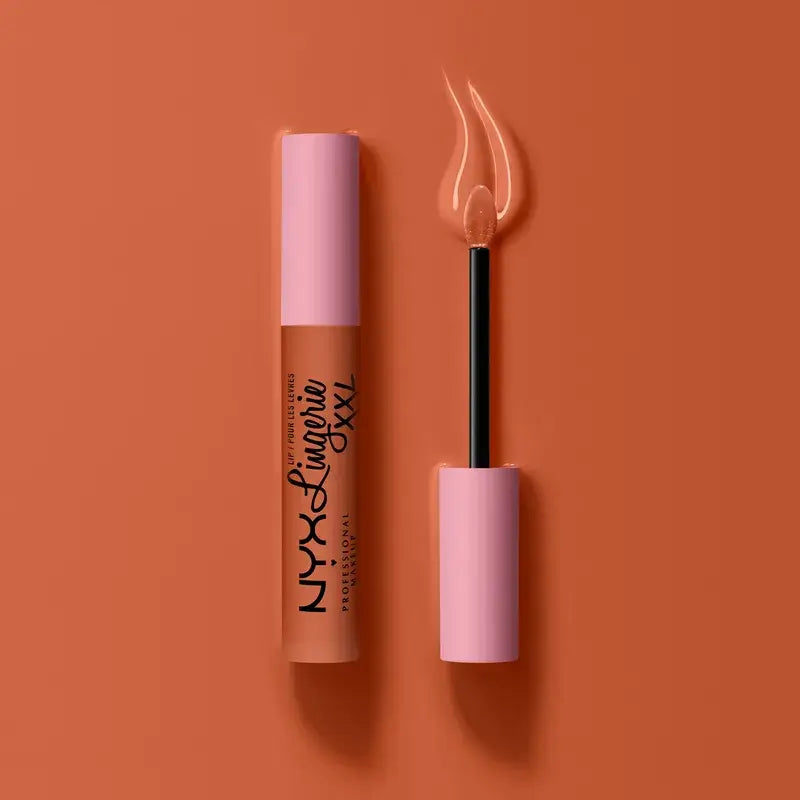 Nyx Lipstick Lip Lingerie Xxl Fuego Long Wear, 100% Matte Coverage, Warm Gettin Shade , 4 ml
