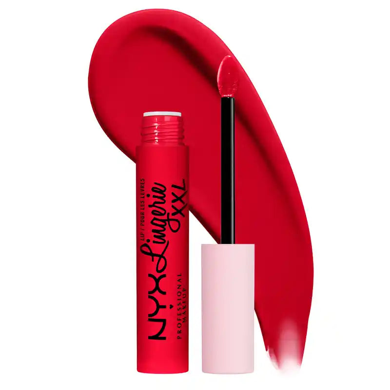 Nyx Lipstick Lip Lingerie Xxl Fuego Long Lasting 100% Matte Coverage, Untamable Shade, 4 ml