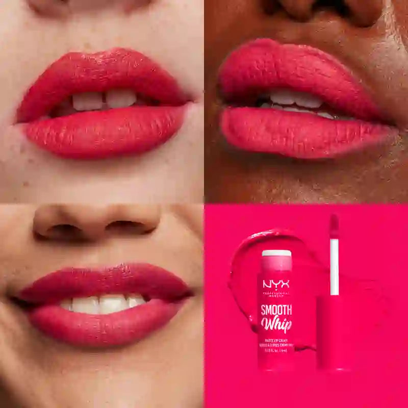 Nyx Smooth Whip Matte Lip Cream, rouge à lèvres liquide crémeux, mat, teinte Pillow Fight , 4 ml