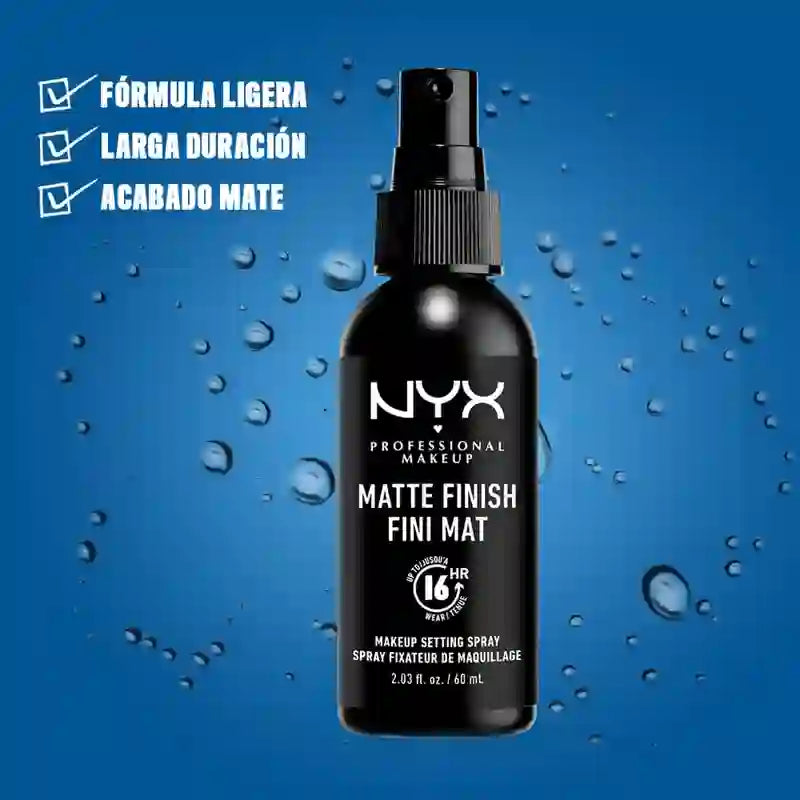 Nyx Professional Makeup Fixing Spray Matte Finish, Long Lasting. 60 ml