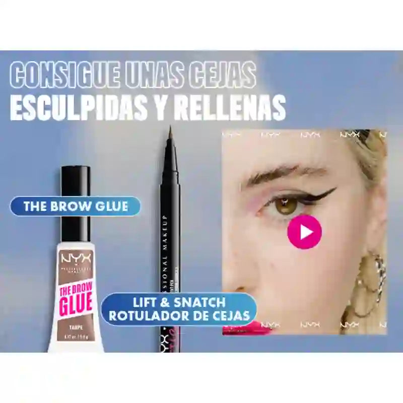 Nyx The Brow Glue, gel pour sourcils, longue tenue, teinte 01 transparente. , 5 g