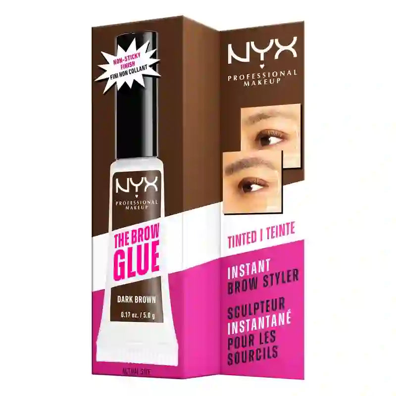 Nyx The Brow Glue, Gel à sourcils longue durée, Shade 03 Dark Brown , 5 gr
