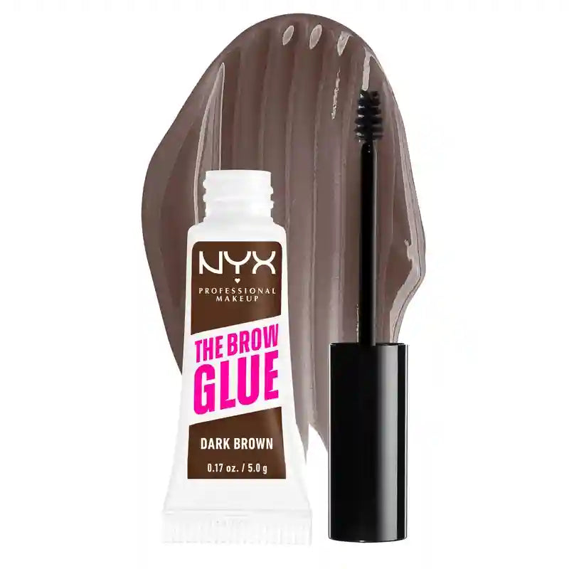 Nyx The Brow Glue, Gel à sourcils longue durée, Shade 03 Dark Brown , 5 gr