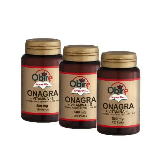 Obire Huile d'Onagara 500 mg, lot de 3 x 450 gélules