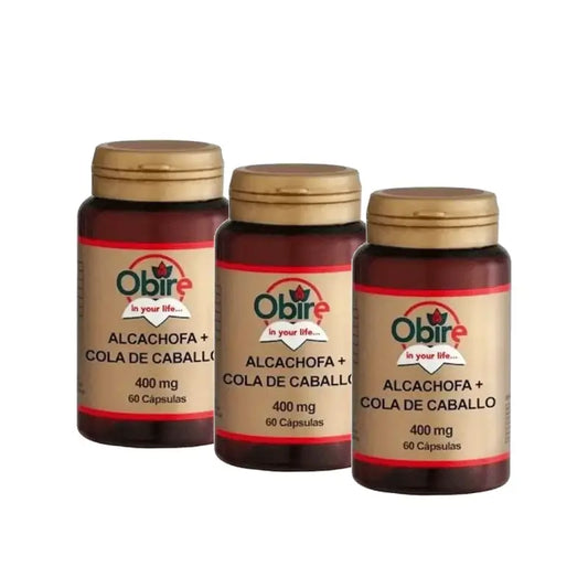 Obire Artichaut + Prêle, lot de 3 x 60 gélules
