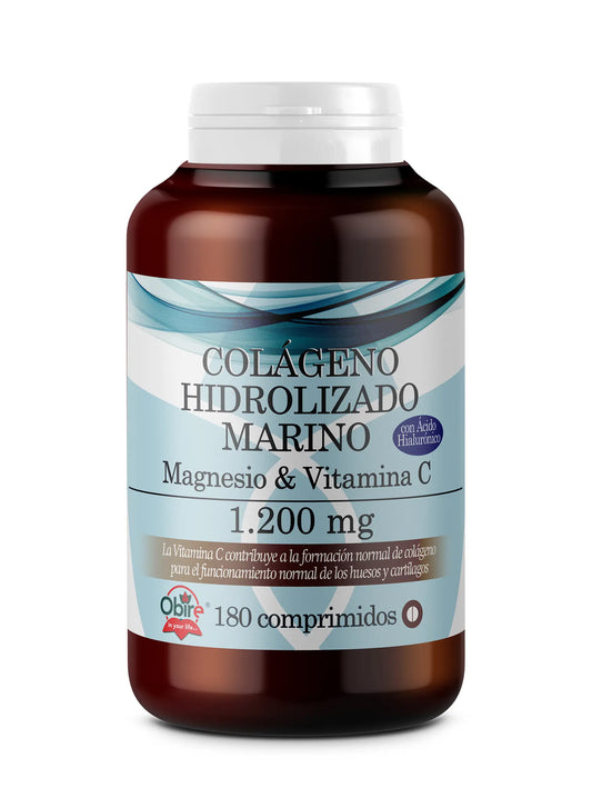 Obire Large Format Hydrolysed Marine Collagen + Mg. 1200 Mg , 180 tablets
