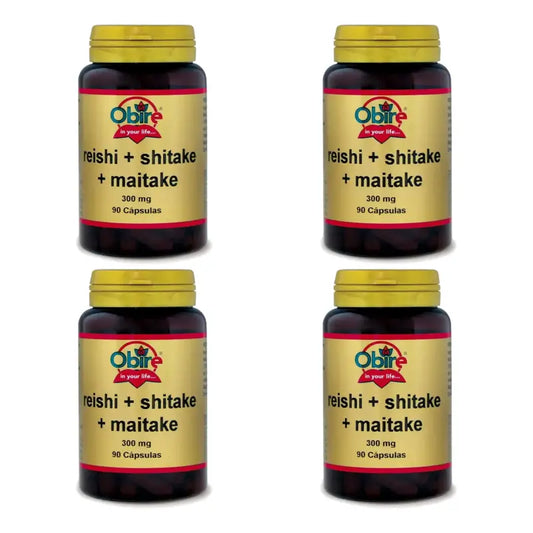 Obire Reishi + Shitake + Maitake, 4 x 90 gélules