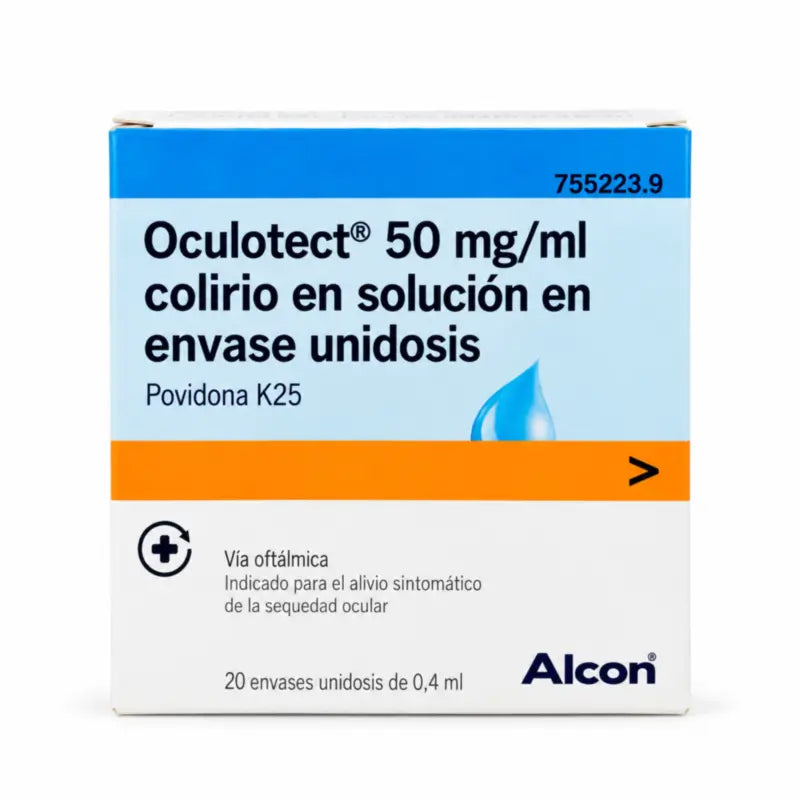 Oculotect 50 mg/ml solution pour collyre, 20 doses uniques