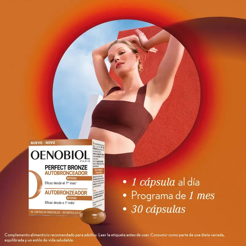 Oenobiol Perfect Bronze Autobronzant Doré, 30 gélules