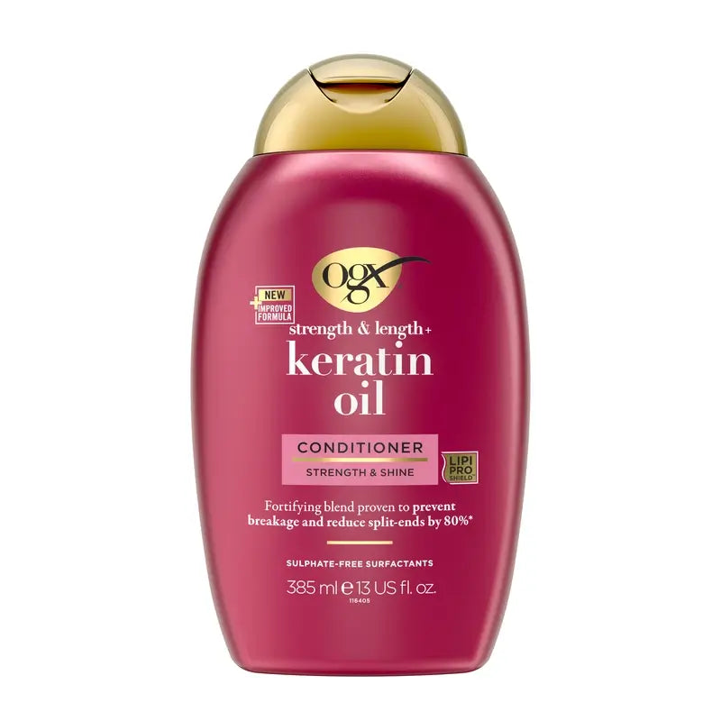 OGX Keratin Oil Conditioner, cheveux cassants, 385 ml