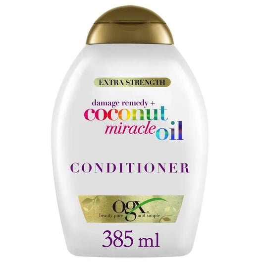 OGX Coconut Miracle Oil Extra Strength Conditioner, répare et ravive les cheveux abîmés 385 ml