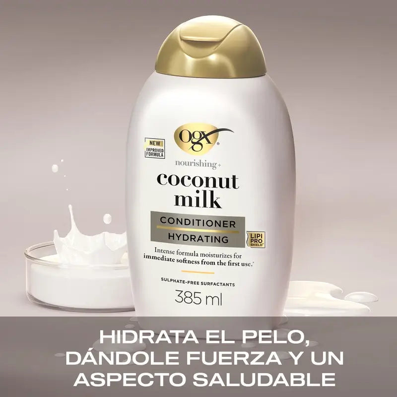 OGX Coconut Milk Conditioner, cheveux secs, 385 ml