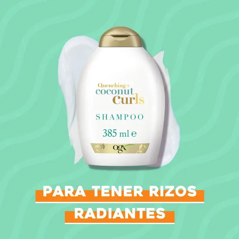Ogx Shampooing à la noix de coco pour cheveux bouclés, 385 ml