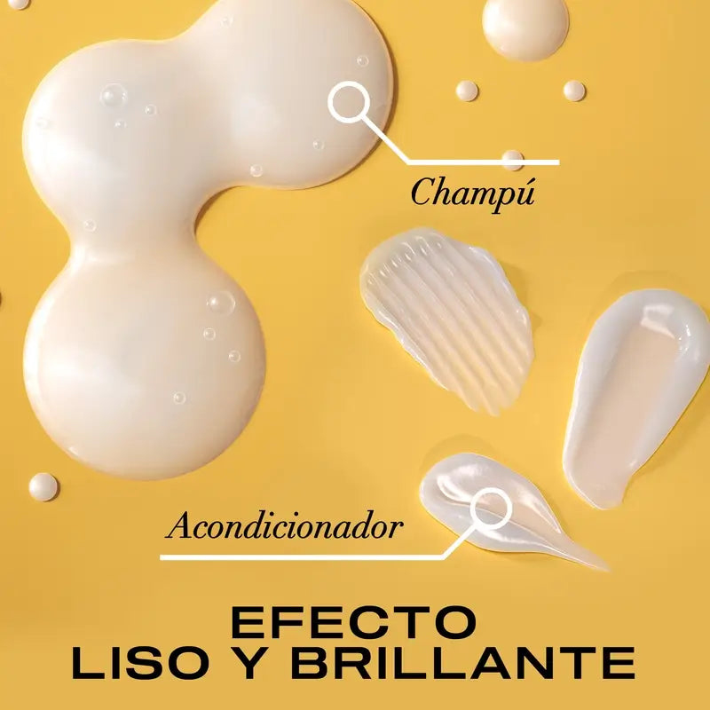 OGX Shampooing à la kératine brésilienne, lisse et nourrissant, cheveux ondulés ou bouclés, lisses et brillants, 385ml